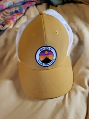 EUC Cotopaxi Mustard Yellow Mesh Patch Trucker Hat